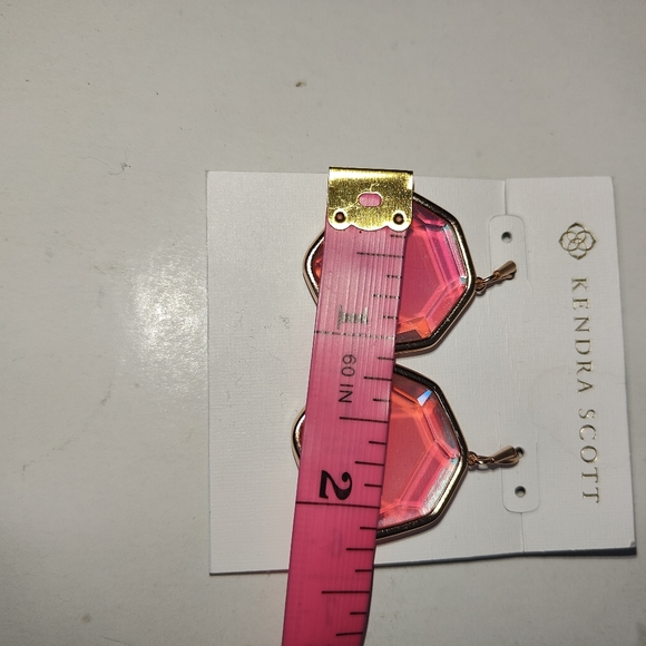 Authentic NWT Kendra Scott Drop Frame Iridescent Stone Earrings - Picture 14 of 14